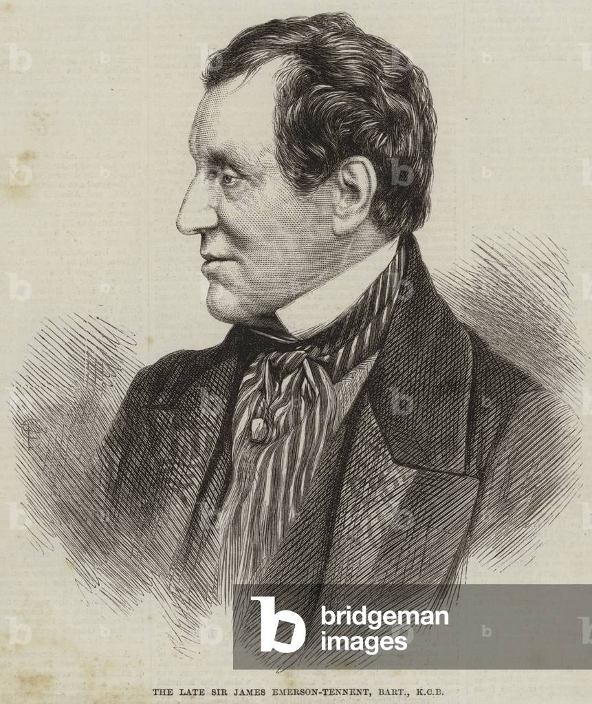The Late Sir James Emerson-Tennent, Baronet, KCB (engraving)