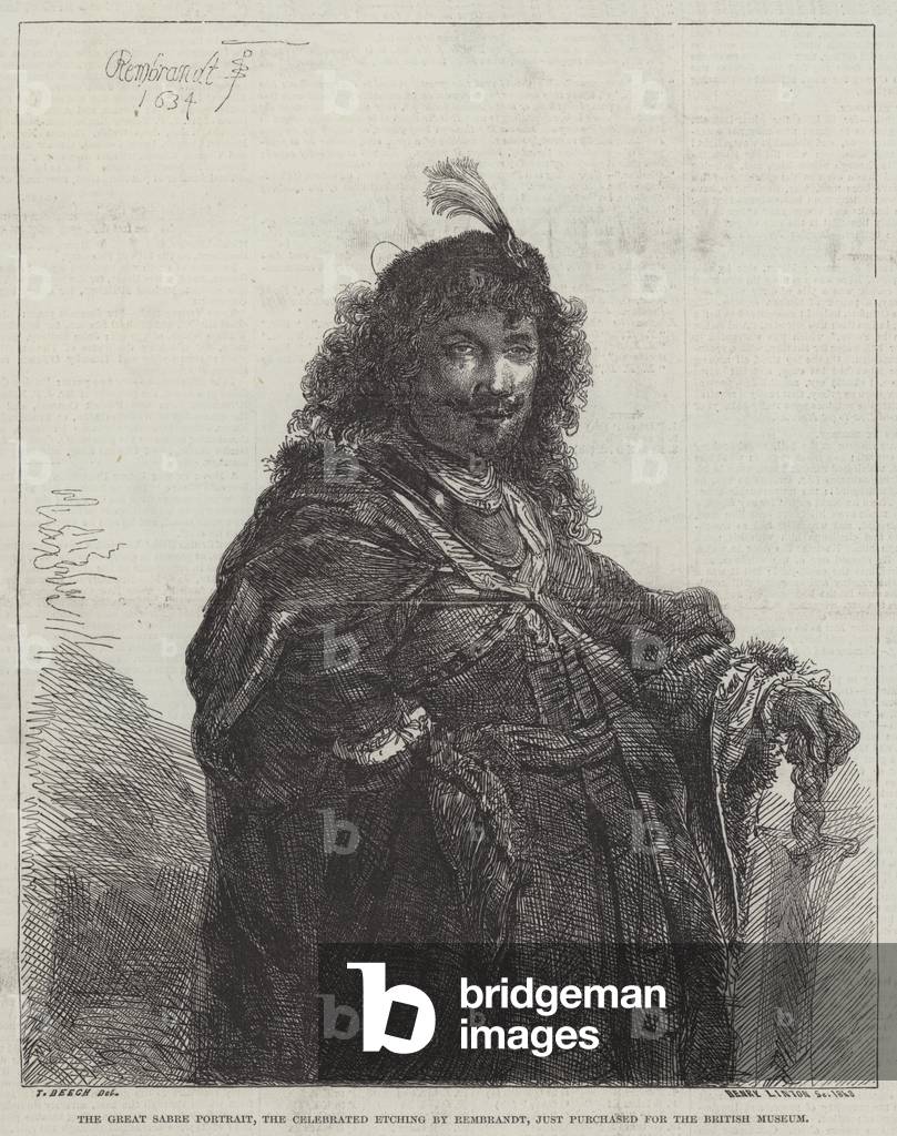 The Great Sabre Portrait, the Celebrated Etching (engraving)