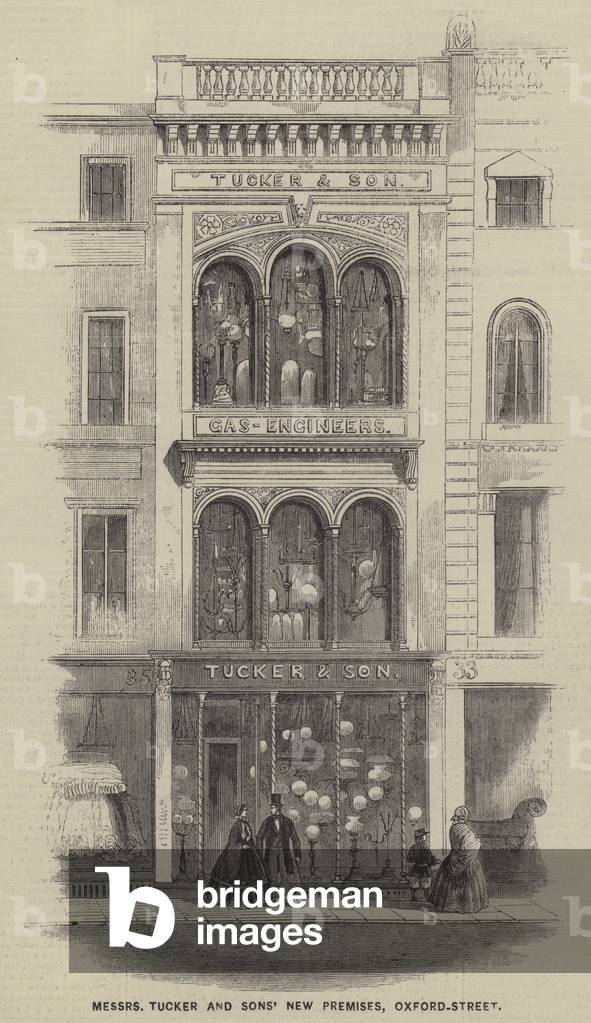 Messrs Tucker and Sons' New Premises, Oxford-Street (engraving)