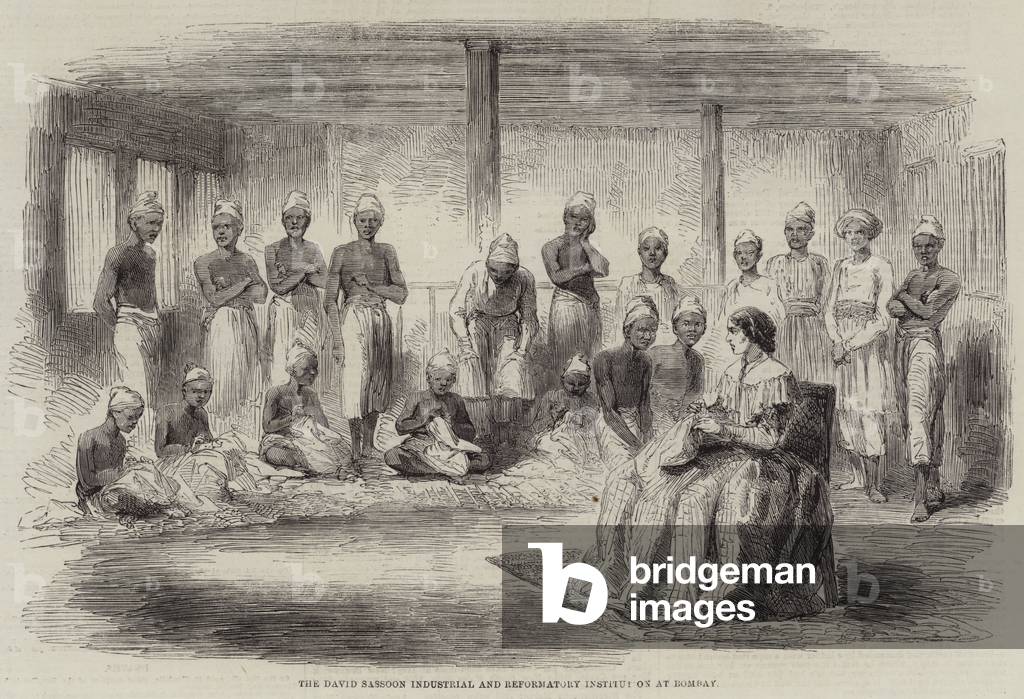 The David Sassoon Industrial and Reformatory Institution at Bombay (engraving)