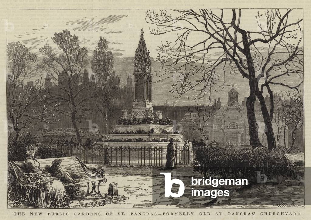 The New Public Gardens of St Pancras, formerly Old St Pancras' Churchyard (engraving)