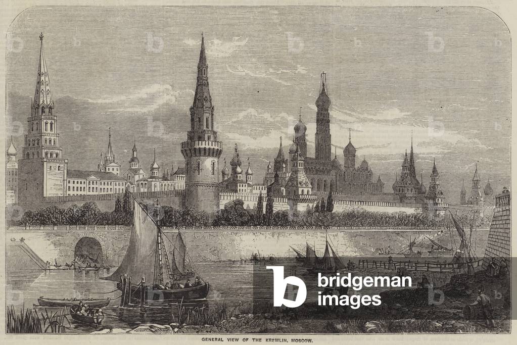 General View of the Kremlin, Moscow (engraving)