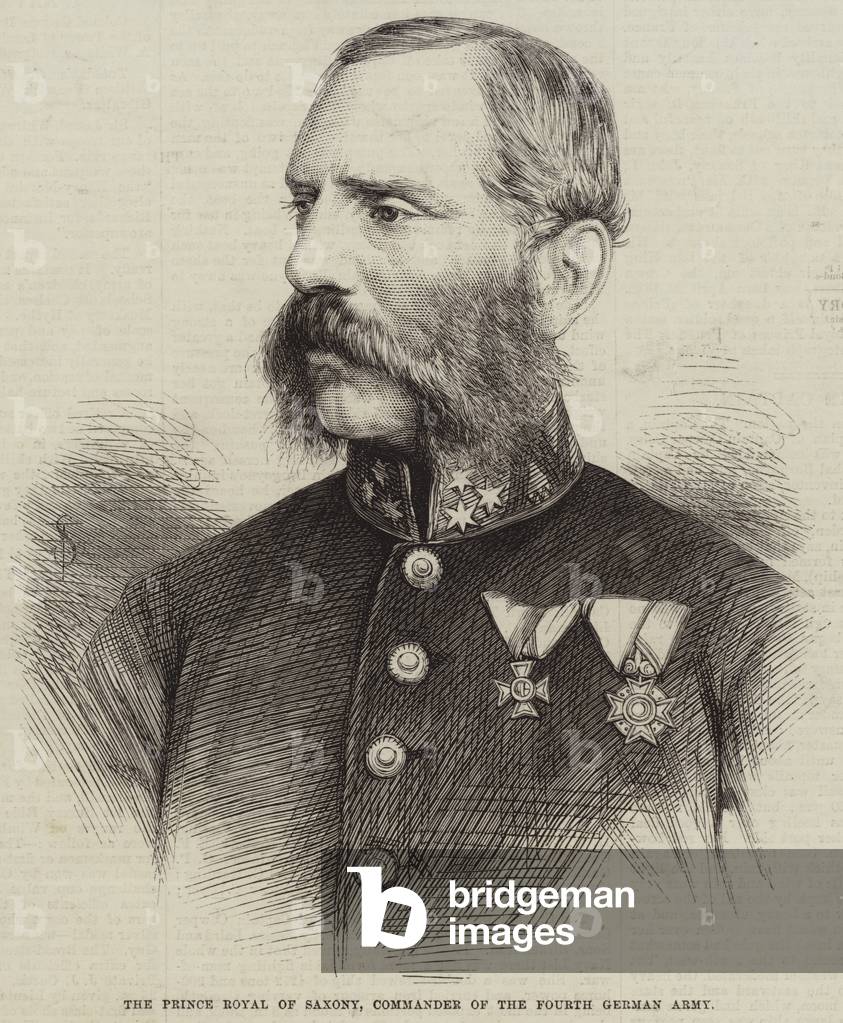 The Prince Royal of Saxony, Commander of the Fourth German Army (engraving)