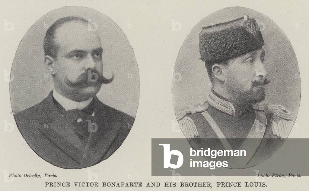 Prince Victor Bonaparte and his Brother, Prince Louis (b/w photo)