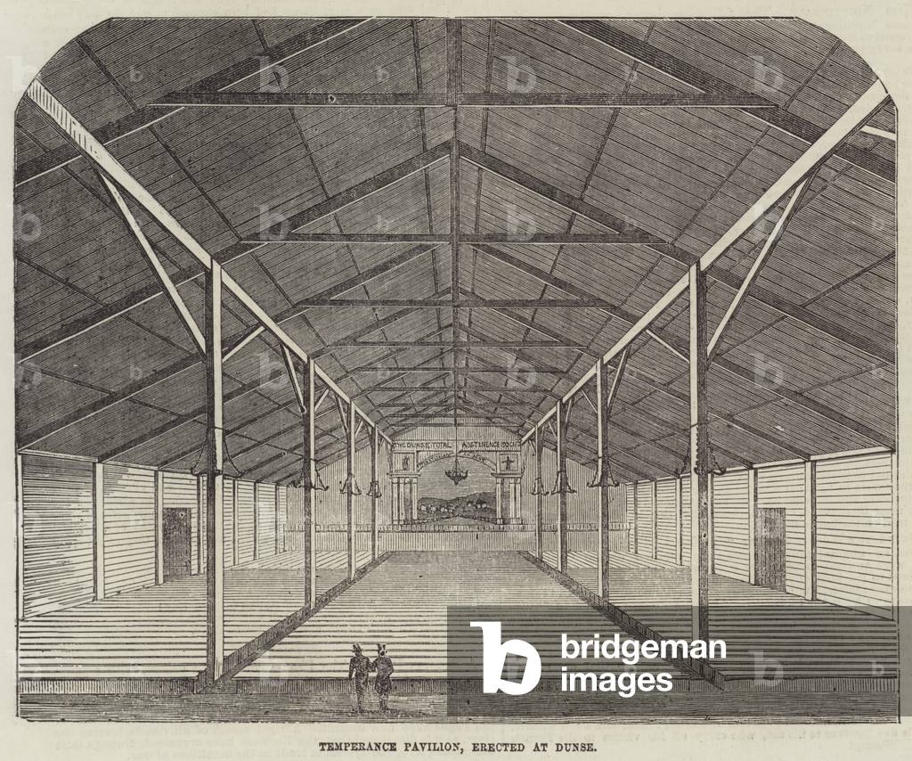 Temperance Pavilion, erected at Dunse (engraving)