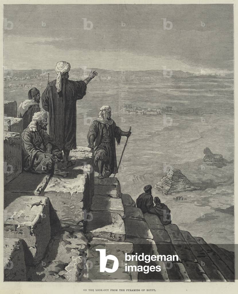On the Look-out from the Pyramids of Egypt (engraving)