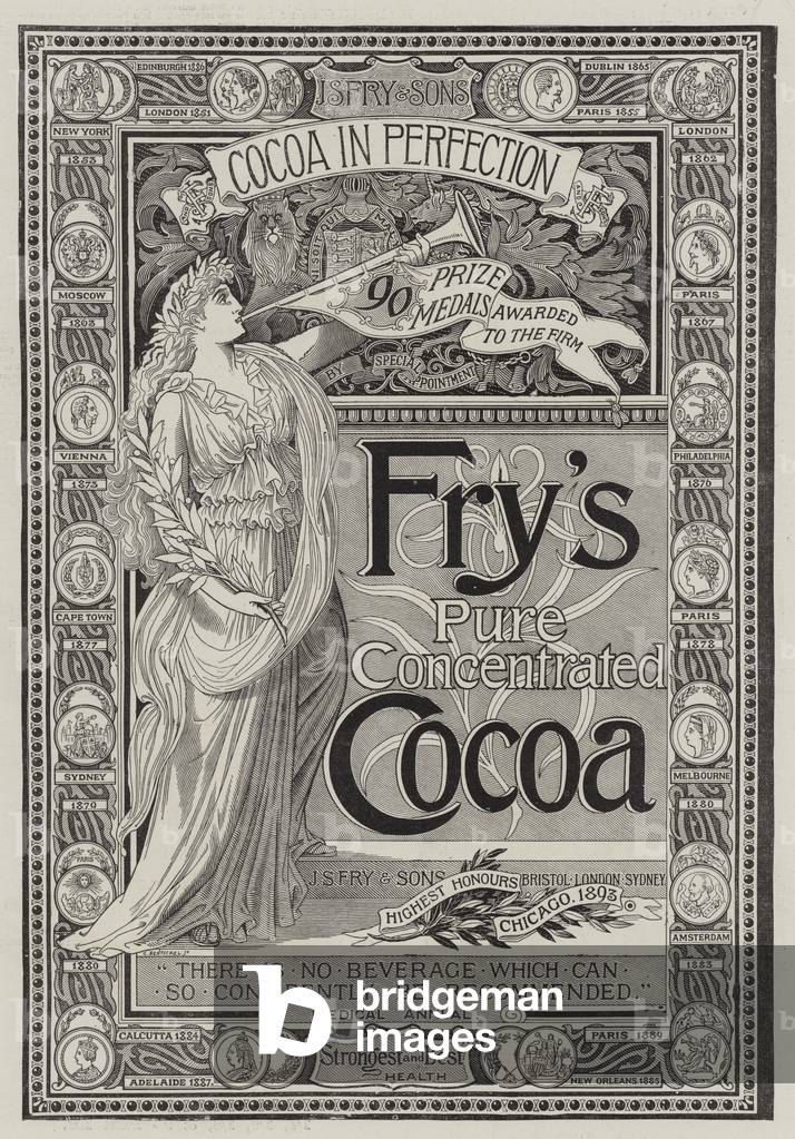 Advertisement, Fry's Cocoa (engraving)