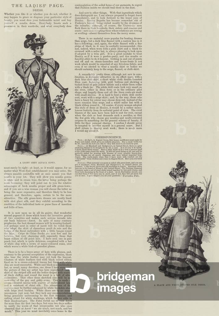 The Ladies' Page, Dress (litho)