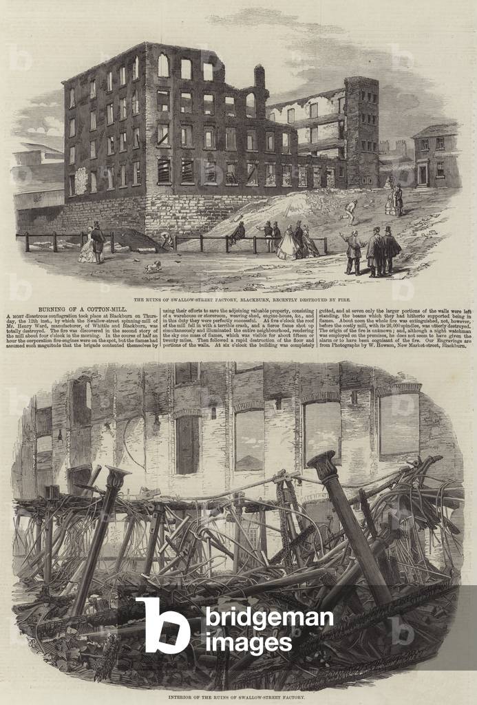 Burning of a Cotton-Mill (engraving)