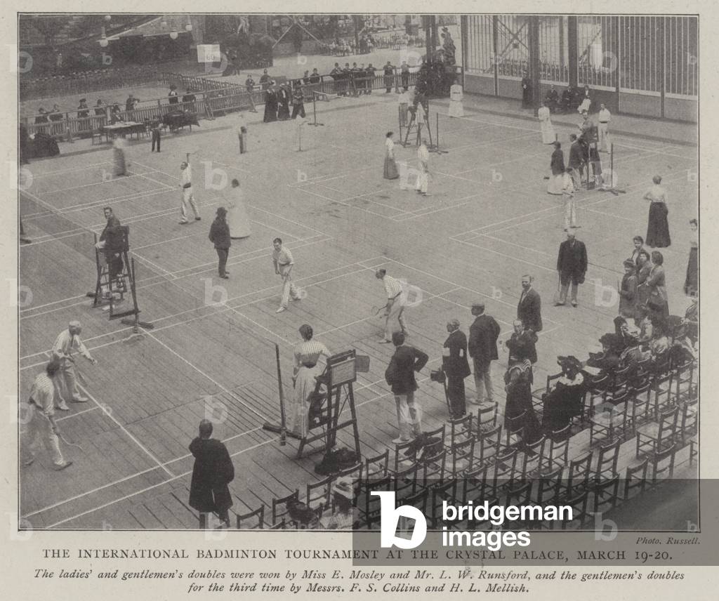 The International Badminton Tournament at the Crystal Palace, 19-20 March (b/w photo)
