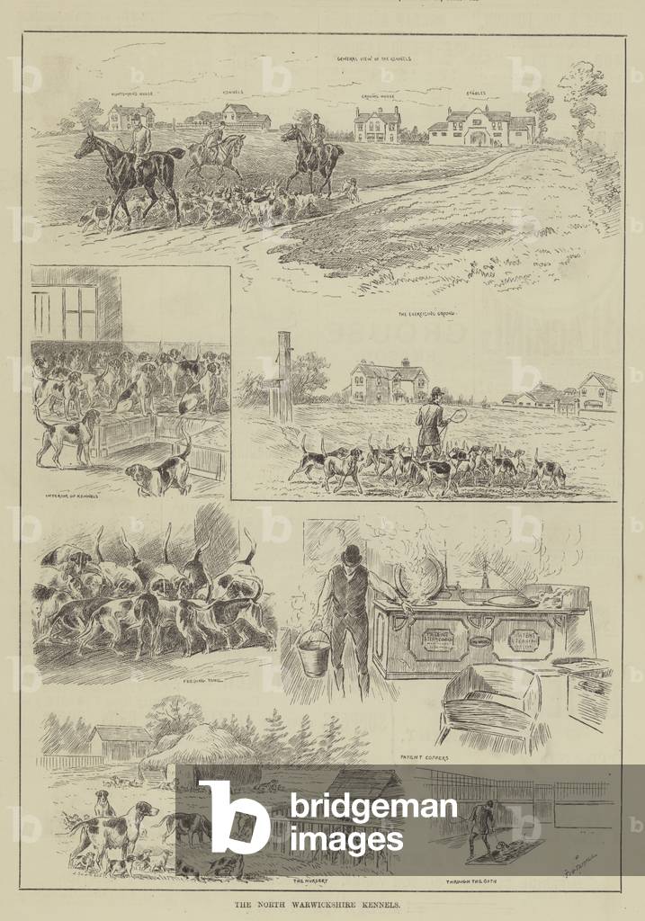 The North Warwickshire Kennels (engraving)