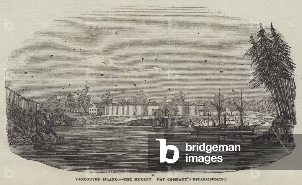 Vancouver Island, the Hudson's Bay Company's Establishment (engraving)