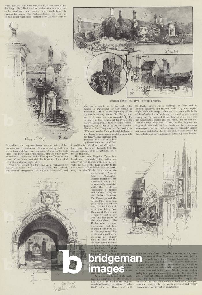 Hoghton Tower (litho)