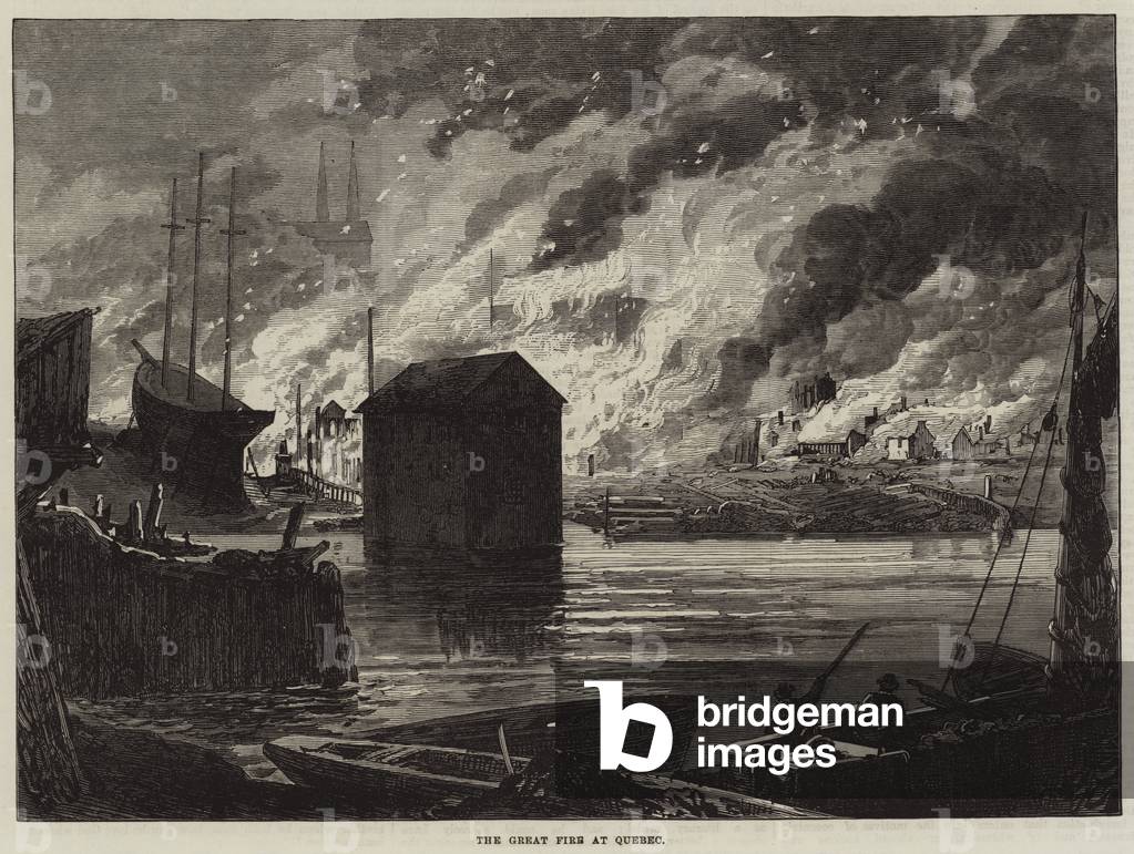 The Great Fire at Quebec (engraving)