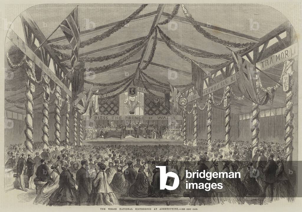 The Welsh National Eisteddfod at Aberystwith (engraving)