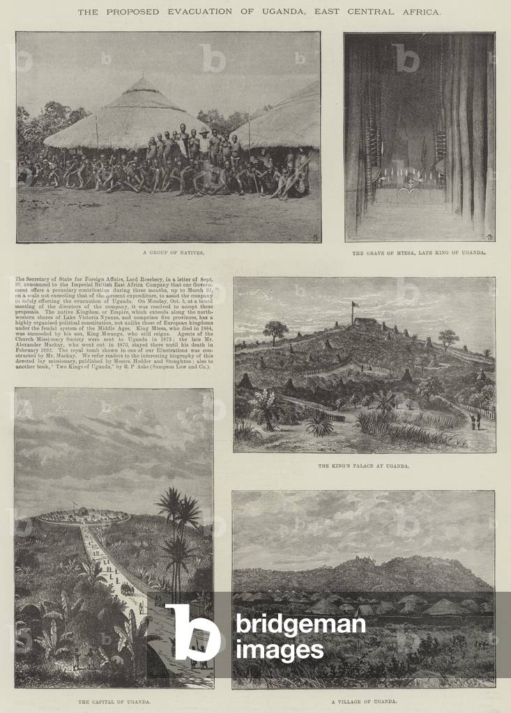 The Proposed Evacuation of Uganda, East Central Africa (engraving)