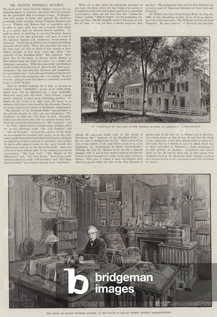 Dr Oliver Wendell Holmes (engraving)
