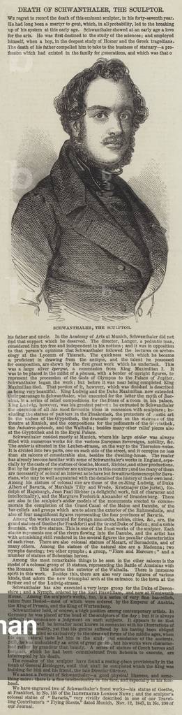 Schwanthaler, the Sculptor (engraving)