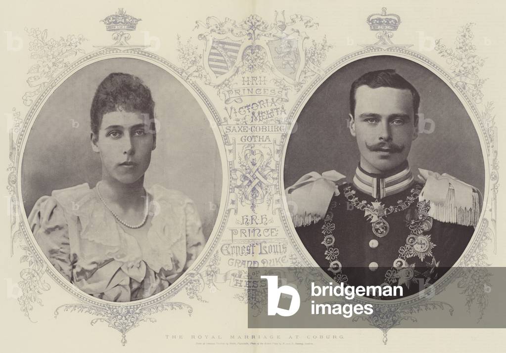 The Royal Marriage at Coburg (b/w photo)