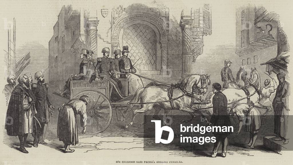 His Highness Said Pacha's English Curricle (engraving)