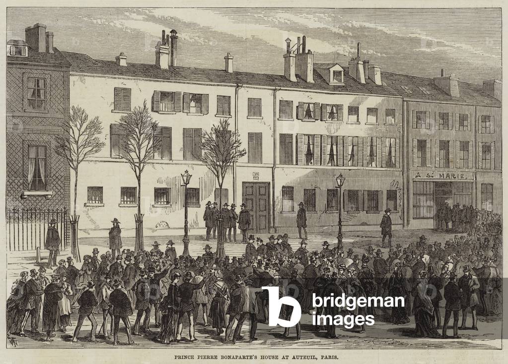 Prince Pierre Bonaparte's House at Auteuil, Paris (engraving)