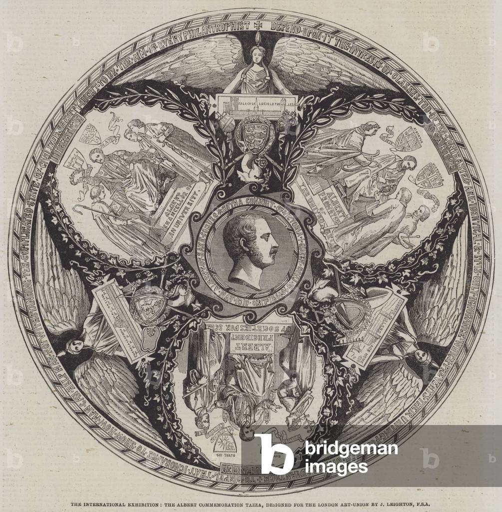 The International Exhibition, the Albert Commemoration Tazza, designed for the London Art-Union by J Leighton, FSA (engraving)