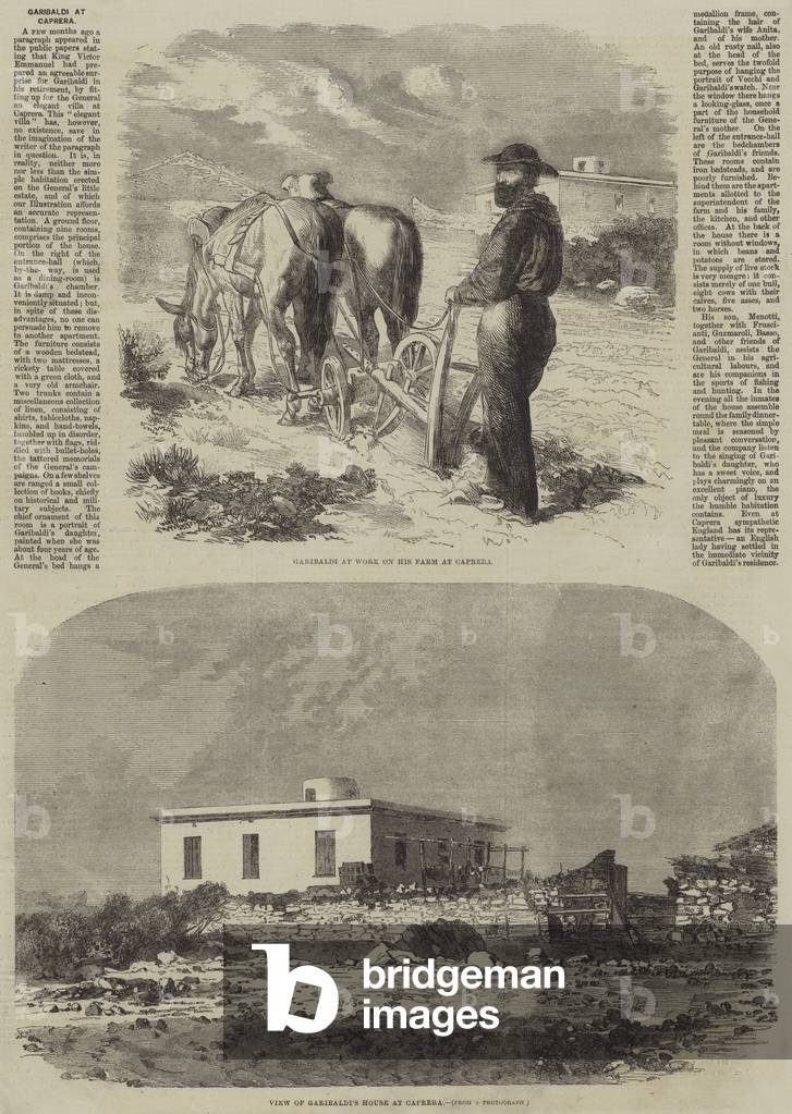 Garibaldi at Caprera (engraving)