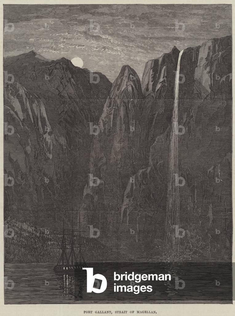Port Gallant, Strait of Magellan (engraving)