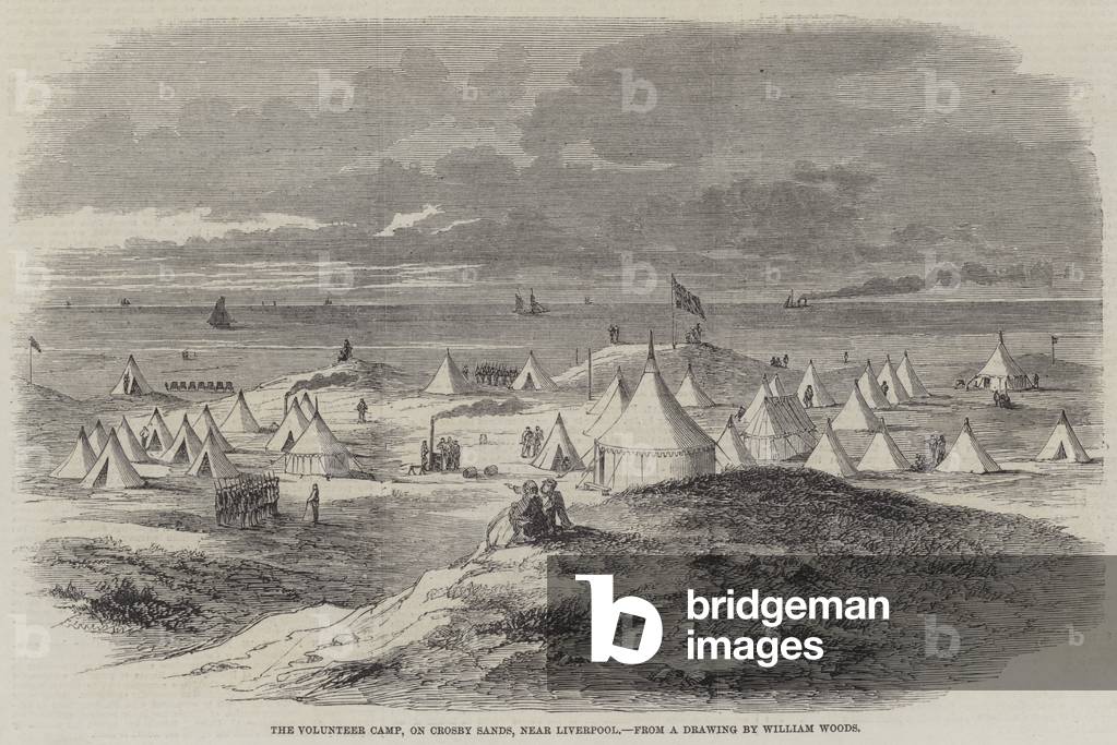 The Volunteer Camp, on Crosby Sands, near Liverpool (engraving)