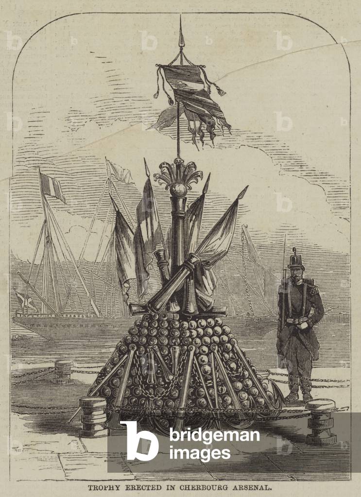Trophy erected in Cherbourg Arsenal (engraving)