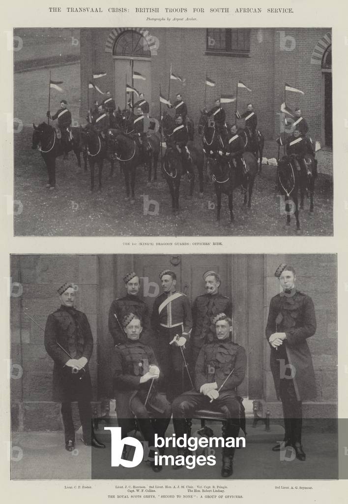 The Transvaal Crisis, British Troops for South African Service (b/w photo)