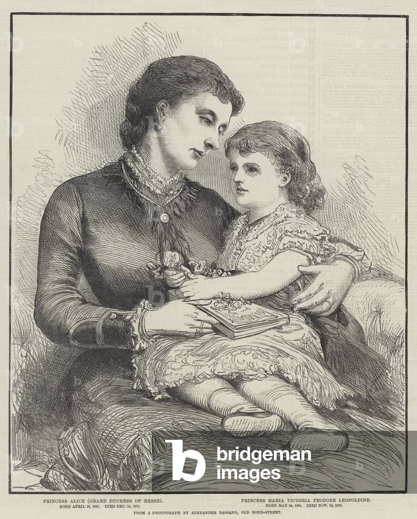 Princess Alice and her Daughter (engraving)