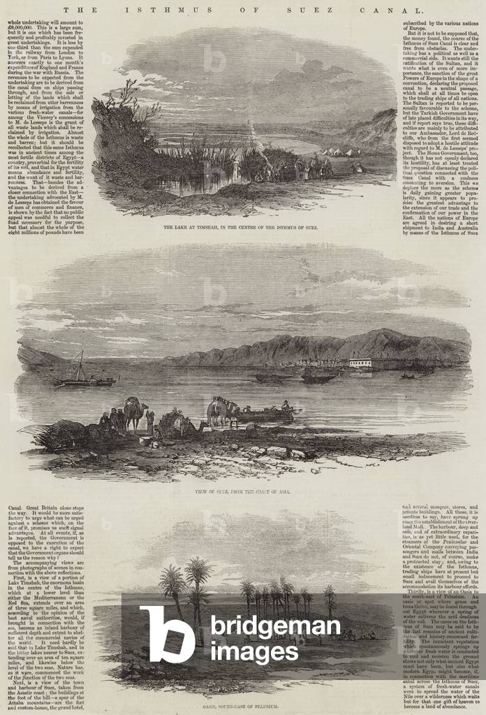 The Isthmus of Suez Canal (engraving)