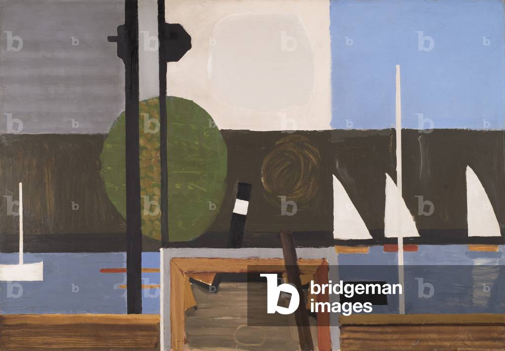 View from the Studio (Putney), c.1959 (oil on panel) 