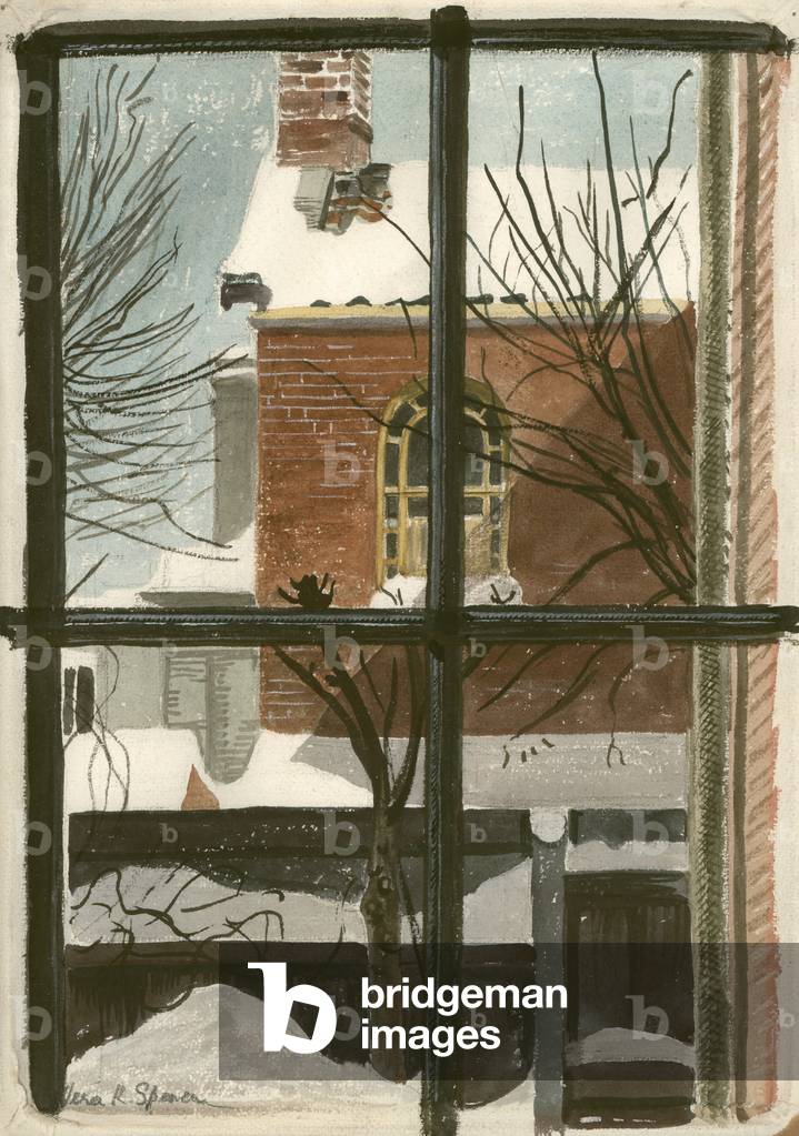 View through a Window - Winter, c.1948 (w/c on paper)