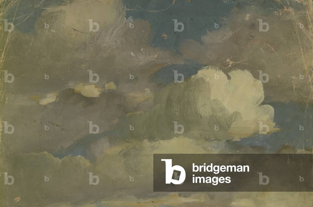 Study of Cumulus clouds (oil on card)