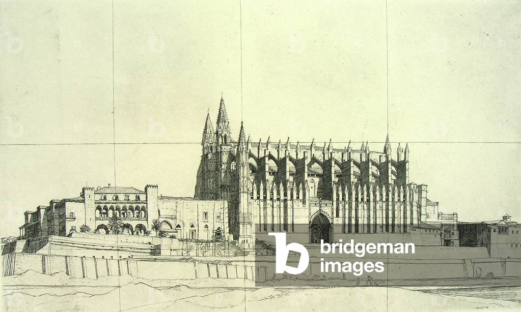 The Cathedral Majorca (etching)