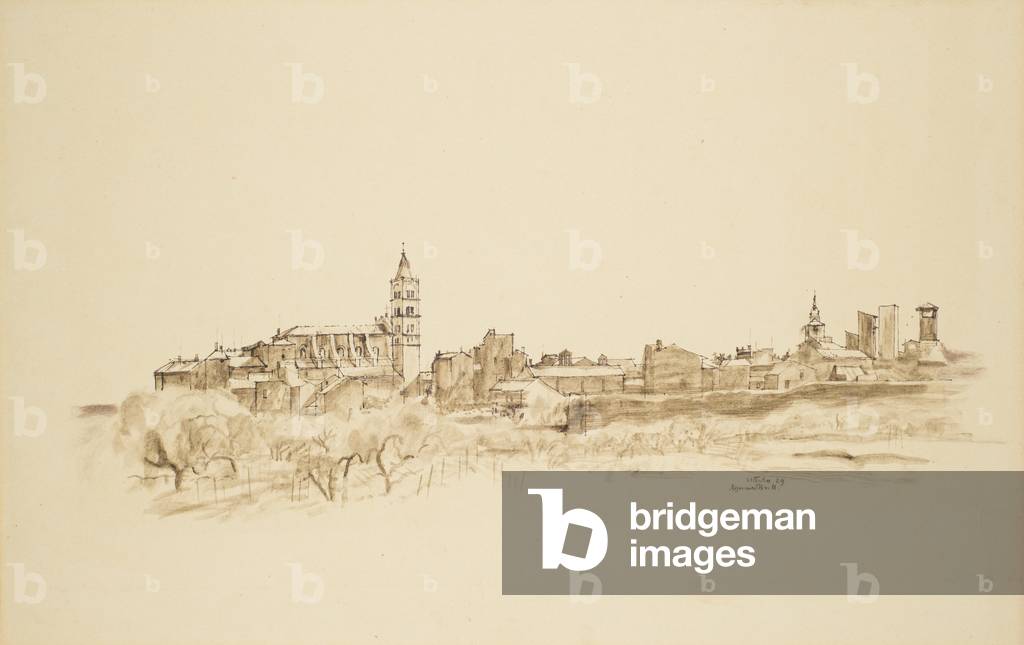 Viterbo, 1929 (pen & ink on paper)