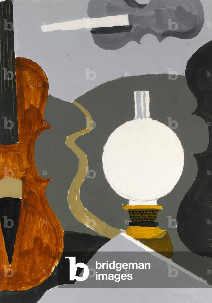 The Original design for Homage to Verlaine (Chanson d'Automne), 1984 (gouache on paper)