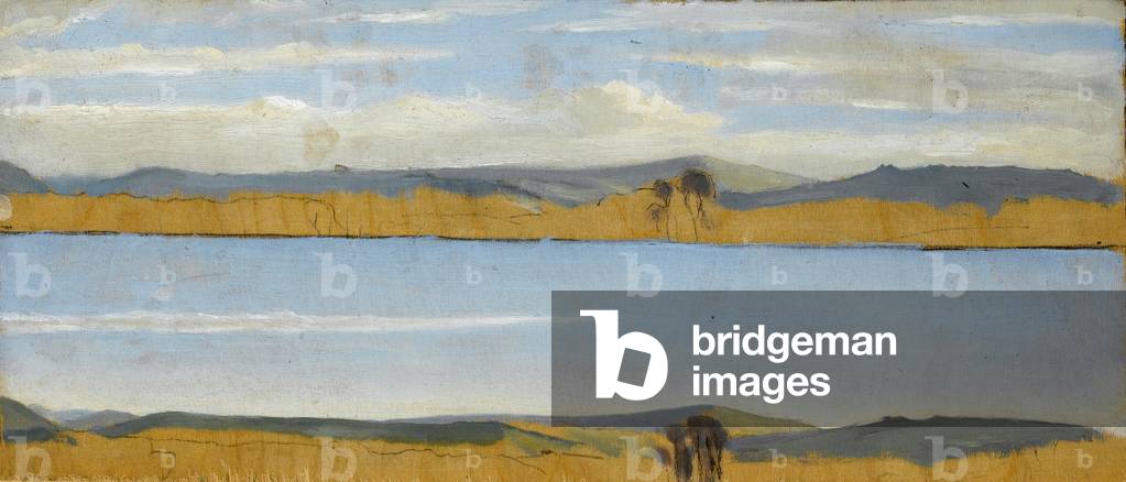 The English South Coast, seen from the sea, c.1926 (oil on panel) 