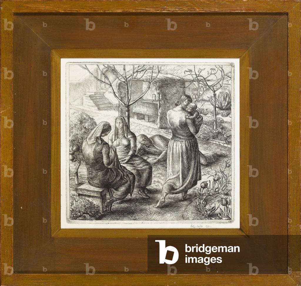 The West Garden, 1931 (engraving)