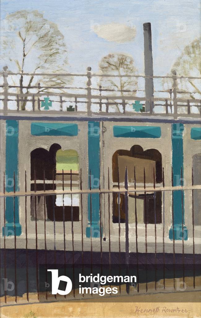 Wadham College Barge (oil on canvas) 