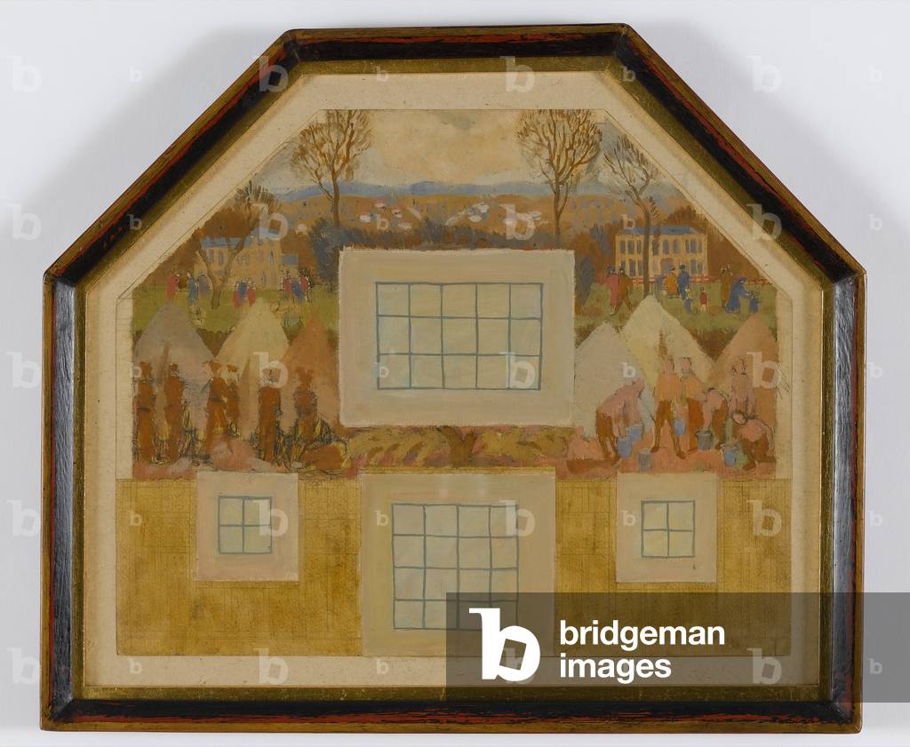 Encampment (oil on paper) 