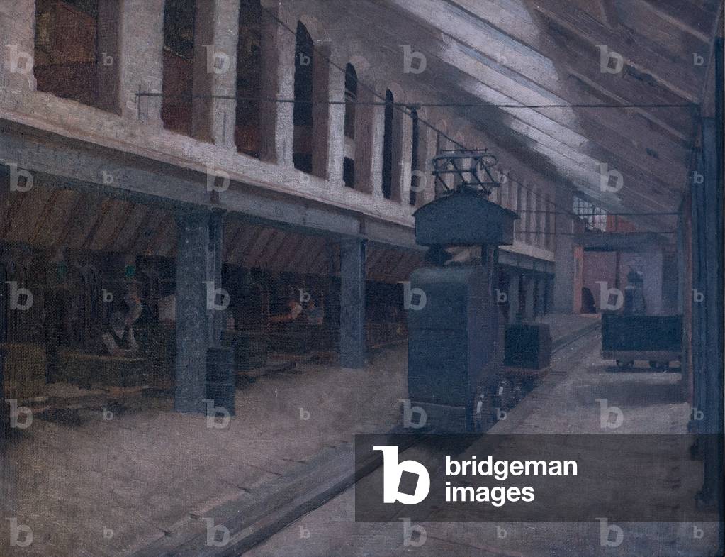 Stewartby Brickworks (London Brick Company) in Bedfordshire (oil on canvas)