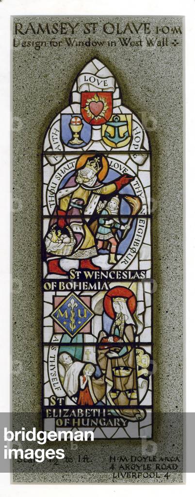 Ramsey St. Olave, St. Wenceslas of Bohemia (w/c on paper)