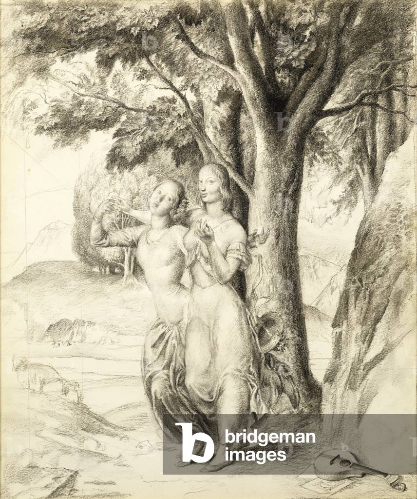 Study for ‘Youth is Nimble’, 1937 (pencil & charcoal on paper)
