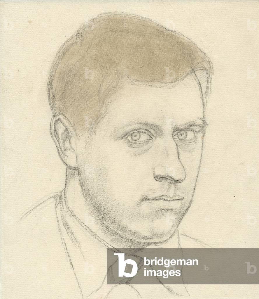 Self Portait, c.1930 (pencil & sepia on paper)