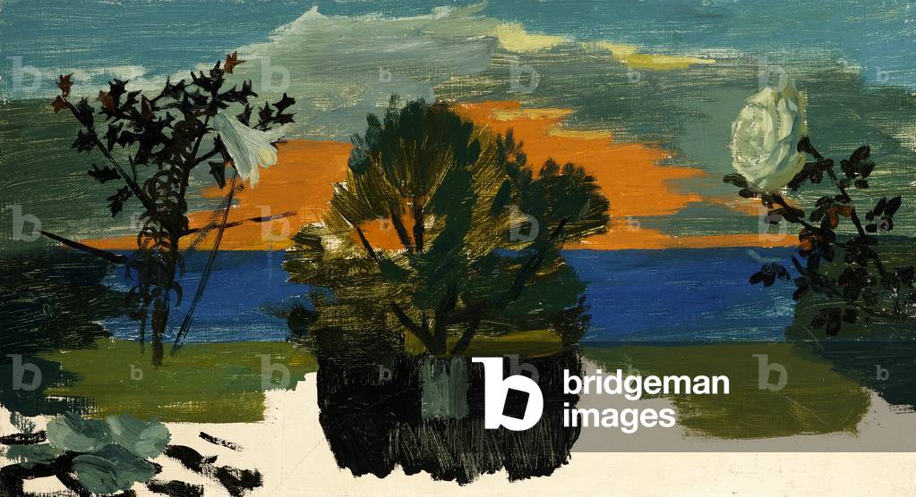 Study for the Symbols of Mary, Campion Hall, mid 1940s (oil on panel)