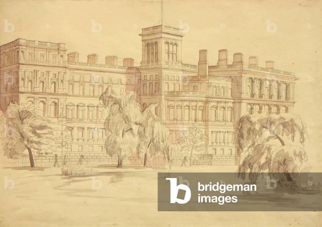 The Foreign Office, London, c.1920 (pen & ink with w/c on paper)