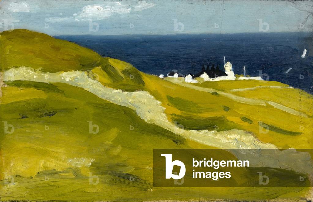 The Lighthouse, Anvil Point, Swanage, 12th August 1926 (oil on panel) 